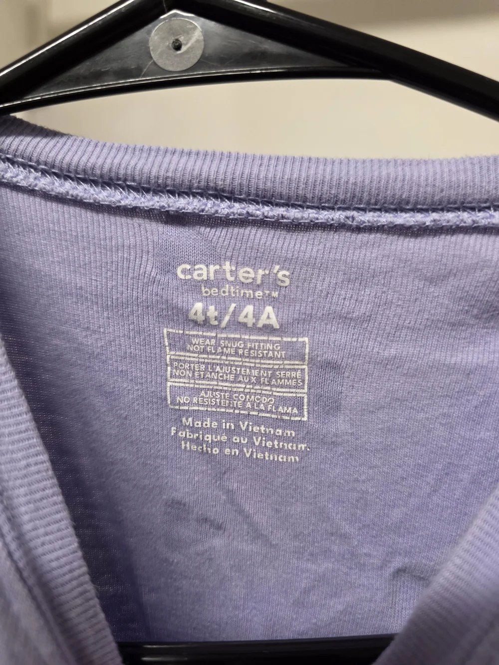 Carter's Lavender Heart Print Footed One-Piece Pajamas with Fruit Patch